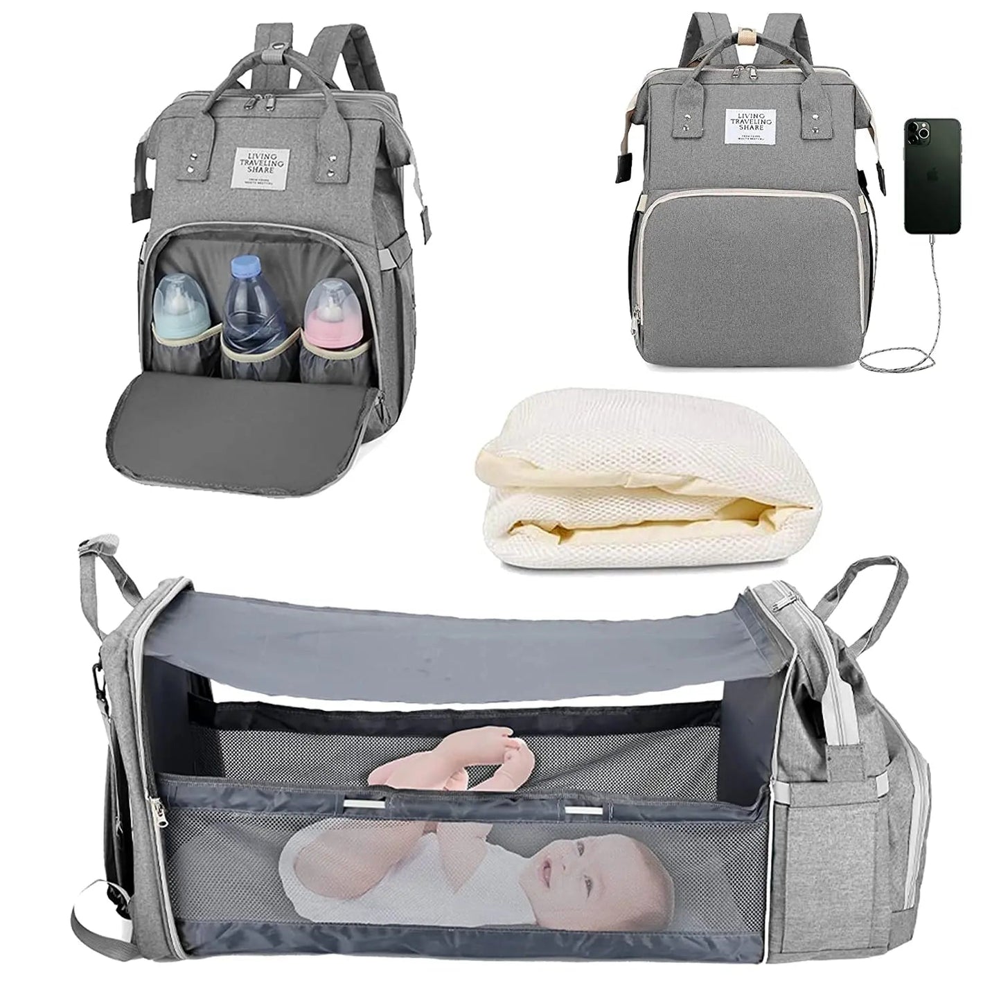 Sac à langer portatif | Berceau de voyage BabyNappy™ - kidzbutterfly.com