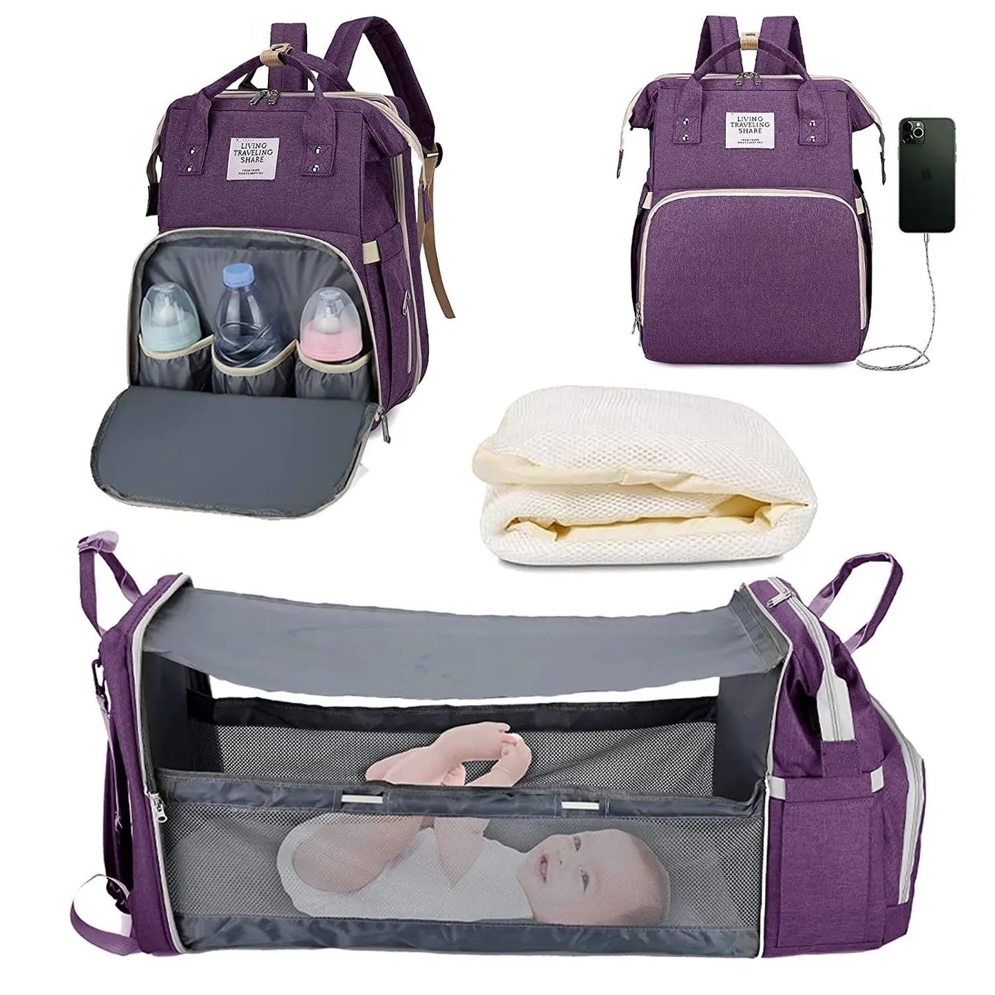 Sac à langer portatif | Berceau de voyage BabyNappy™ - kidzbutterfly.com