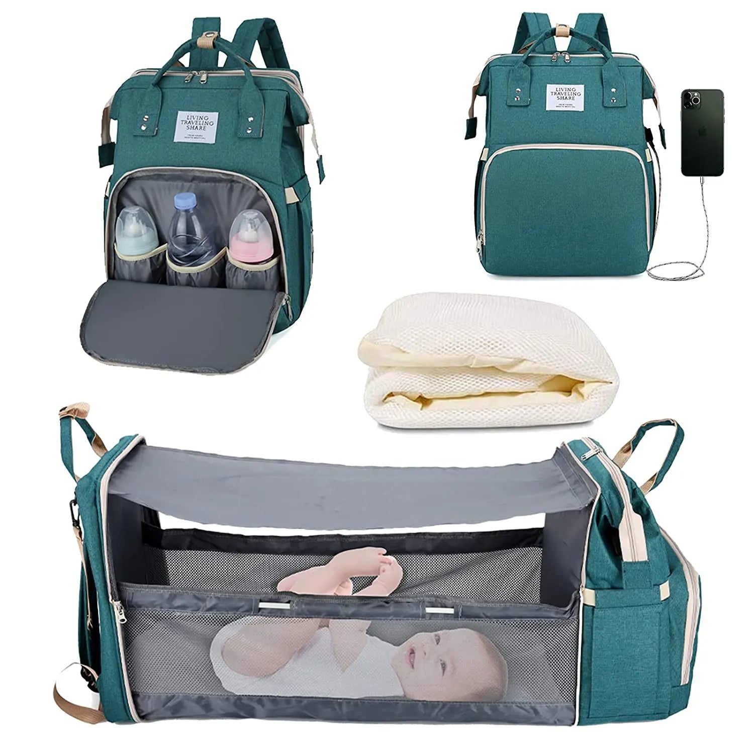 Sac à langer portatif | Berceau de voyage BabyNappy™ - kidzbutterfly.com